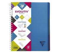 Clairefontaine Cahier Evolutiv'Book Linicolor A4+ 240 p. 90 g à spirale perforé Couverture polypro