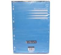 Clairefontaine Feuillets mobiles perforés 2377 G A4 21x29,7 cm 5x5 Petits carreaux 100 pages 80 g