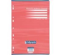 Calligraphe (Clairefontaine) Feuille mobile A4 Séyès 80 g Rose Sachet 50