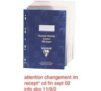 Clairefontaine Feuilles mobiles 1745C A4 21x29,7 cm Vert grands carreaux 90 g – 100 pages perforées