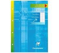 Clairefontaine Feuillets Mobiles Perforés S/Étui Déficients Visuels 21x29,7 100p Séyès Noir 2,5mm 10/10