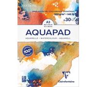 Clairefontaine Goldline Aquapad Glued Pad Carnet de croquis 30 A3 300 g