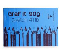 Clairefontaine Graf It Bloc de croquis Format A5 160 pages micro perforées 90g