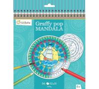 Avenue Mandarine Carnet de coloriage GY028O – 36 p., mandalas pré-découpées – Garçon 6+