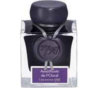 Clairefontaine Herbin 15579jt - Un Flacon D'encre Pailletée Argent 1798 Pour Stylo-Plume,Roller,Plume De Verre Et Porte-Plume 50 Ml,Améthyste De L'oural