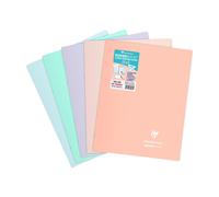 CLAIREFONTAINE Koverbook BLUSH piqué PP bicolore opaque 24x32cm 96p séyès coloris assortis