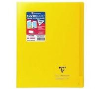 Koverbook Cahier piqure 48 pages avec rabats - 240 x 320 mm - 5 x 5 papier PEFC 90 g - Jaune