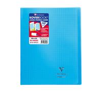 CLAIREFONTAINE Koverbook piqué polypro transparent Bleu 24x32cm 96p séyès
