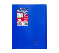 CLAIREFONTAINE Koverbook piqué polypro transparent Bleu marine 24x32cm 96p séyès