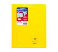 CLAIREFONTAINE Koverbook piqué polypro transparent Jaune 24x32cm 96p séyès