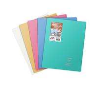 CLAIREFONTAINE Koverbook SILVER piqué PP opaque 24x32cm 96p seyès coloris assortis