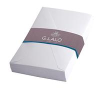 Clairefontaine Lalo 24200L - Un paquet sous film de 20 enveloppes de visite gommées doublées 9x14 cm en Papier vélin de France, Blanc visite (9x14 cm)