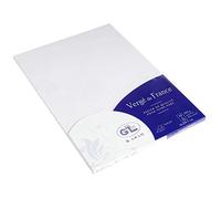Clairefontaine Lalo 41000L - Un paquet de 25 cartes simples 21x29,7 cm 210g, Vergé de France, Blanc