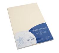 Lalo 41416L - Un paquet de 50 feuilles 21x29,7 cm 160g, Vergé de France, Ivoire