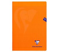 Clairefontaine Lot De 10 Cahiers Mimesys Piqué Polypro 21 X 29,7 Cm 96 Pages 90g Séyès Orange