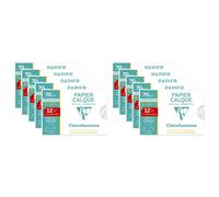 Clairefontaine Lot De 10 Pochettes Papier Calque 21x29.7cm 70g 12 + 3 Gratuites