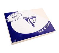 Clairefontaine Lot De 10 Pqts De 100 Couvertures Reliure Text&cover Cuir 240g A4 210x297 Mm Ivoire
