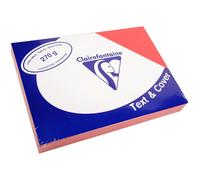 Clairefontaine Lot De 10 Pqts De 100 Couvertures Reliure Text&cover Toilé 270g A4 210x297 Mm Rouge Turc