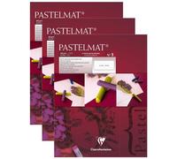 Clairefontaine Lot De 3 Blocs Pastel Pastelmat 360g 18x24 Blanc