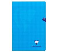 CLAIREFONTAINE Lot de 3 Cahiers MIMESYS Piqué Polypro 21 x 29,7 cm 96 pages 90g Séyès Bleu