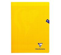CLAIREFONTAINE Lot de 3 Cahiers MIMESYS Piqué Polypro 24 x 32 cm 48 pages 90g Séyès Jaune