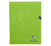 CLAIREFONTAINE Lot de 3 Cahiers MIMESYS Piqué Polypro 24 x 32 cm 48 pages 90g Séyès Vert