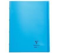Clairefontaine 984601C Un Cahier Agrafé Koverbook - 24x32 cm - 48 Pages Petits Carreaux avec Marge - Papier Blanc 90 g - Couverture Polypro Couleur Aléatoire