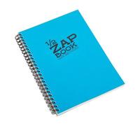 Clairefontaine 8349C Carnet Spiralé 1/2 Zap Book - 80 Feuilles Papier Croquis 100% Recyclé - A5 14,8x21 cm 80g - Couleur de Couverture Aléatoire