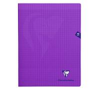 CLAIREFONTAINE Lot de 5 Cahiers MIMESYS Piqué Polypro 24 x 32 cm 48 pages 90g Séyès Violet