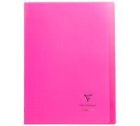 Clairefontaine Lot De 5 Cahiers Protège-Cahier Koverbook Piqué Polypro A4 96p Séyès Rose Transparent