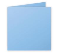 Clairefontaine Lot De 5 Cartes 210g Pliée 135x135 Bleu Lavande Pqt 25