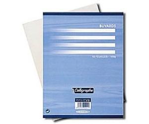 CLAIREFONTAINE - Lot de 5 sachets de 10 buvards blanc - 100g - 16x21cm