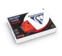 CLAIREFONTAINE Lot de 6 Ramettes 125 Feuilles Papier DCP 250g A3 420x297 mm Certifié FSC Couché Brillant Blanc Blanc