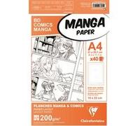 Clairefontaine Étui Manga 94047C – 40 feuilles A4 200 g blanc lisse grille 6 cases