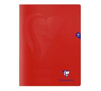 Clairefontaine Mimesys Cahier Piqué Polypro 24x32cm 48p Q.5x5 Rouge