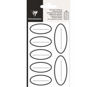 CLAIREFONTAINE Ovale noir, sachet de 28 étiquettes adhésives