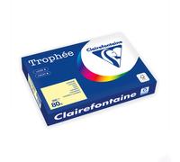 Clairefontaine Papier A3 couleur Trophée - 80g - Ramette de 500 feuilles - Jaune Canari
