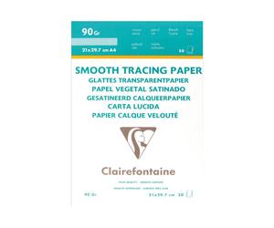 Clairefontaine Papier calque velouté A4 pour traceur - 90g - Pochette de 50 feuilles