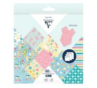 Clairefontaine - Papier Origami 60 Feuilles California 3 Formats : 10x10cm, 15x15cm, 20x20cm - 70g - 10 Motifs Colorés Assortis (2 Feuilles par Format) - Loisirs Créatifs Adultes et Enfants - 95363C