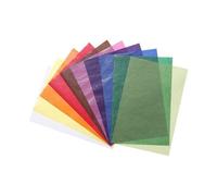 Clairefontaine 354580C - Pochette de 10 Feuilles de Papier Vitrail 40g - Format 20x30cm - Coloré Fin et Transparent - Bricolage et Loisirs Créatifs Adultes et Enfants - 10 Couleurs Assorties