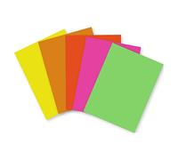 Clairefontaine - Paquet de 100 Feuilles de Papier Affiche Fluo 90g/m² - Format A3 29,7x42cm - Découpage, Ecriture, Collage - Loisirs Créatifs Adultes et Enfants - Coloris Assortis