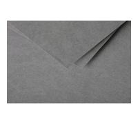 CLAIREFONTAINE Paquet de 20 enveloppes 120g POLLEN 16,5x16,5cm. Coloris Gris acier