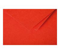 CLAIREFONTAINE Paquet de 20 enveloppes 120g POLLEN 16,5x16,5cm. Coloris Rouge corail
