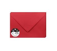 Clairefontaine Paquet de 20 Grandes Enveloppes 16,2x22,9cm Rouge Groseille - 120g/m² - Format C5 - Fermeture gommée - Invitation Evénements et Correspondance - Gamme Pollen - Papier Lisse - Réf. 5582C