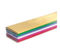 CLAIREFONTAINE Paquet de 6 feuilles de crépon métallisé 2,5x0,5m couleurs assorties