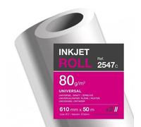 Clairefontaine Plotter - Enduit - blanc extra - Rouleau (61 cm x 50 m) - 80 g/m² - 2 rouleau(x) papier brouillon