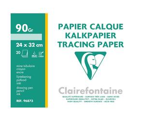 Clairefontaine Poch.Calque Sup. 24x32 20f 90/95g