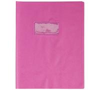 CLAIREFONTAINE Protège-cahier Grain Cuir 20/100ème 17x22 rose fuchsia