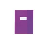 Calligraphe Protège-cahier 72006AMZC Grain cuir 17x22 cm PVC opaque 22/100ème porte-étiquette Violet