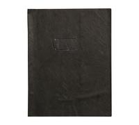 Calligraphe 72407AMZC Un Protège-Cahier Grain Cuir Noir - 24x32 cm - 22/100ème avec Porte-Étiquette - PVC Opaque